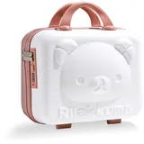 Balakaka Kosmetikkoffer mit Griff 30x15x23 cm, 10L Beautycase Damen Hartschale mit Code Wasserdicht und Verschleißfest, Kosmetikkoffer hartschale Reise für Damen Mädchen, Weißgold