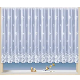 WECKBRODT Gardine WECKBRODT "Verona" Gr. 1, weiß, B:300cm H:100cm, Jacquard, Polyester, Gardinen, Gardine, Jacquard, strukturiert, Allover,floral,halbtransparent,Bordüre,, Store, Topseller