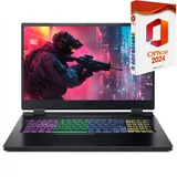 Acer AN517-55, Core i7-12650H, NVIDIA GeForce RTX 4050, MS Office 2024 Pro, Gaming-Notebook (44 cm/17.3 Zoll, Intel Core i7 12650H, Nvidia GeForce RTX 2050, 1000 GB SSD, Windows 11 Pro 64Bit + MS Office 2024, Beleuchtete Tastatur) 1000 GB | 32 GB RAM