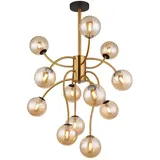 GLOBO Deckenleuchte gold LED 12 Flammig H 93 cm