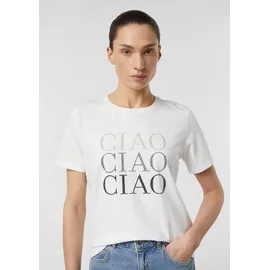 Comma, Jersey-T-Shirt Weiß 40
