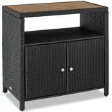 Tectake Geräteschrank Monscia 0,90 x 0,56 m Schwarz