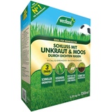Westland Schluss mit Unkraut & Moos 5,25 kg 150 m2 – Rasendünger für dichten Rasen, feines Rasen-Granulat ideal für Mähroboter