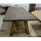 Casa Padrino Landhausstil Esstisch Rustikal Grau 220 x 100 x H. 77 cm - Rustikaler Massivholz Küchentisch - Rustikale Massivholz Esszimmer Möbel ...