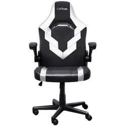 Trust Gaming GXT703W Riye Gaming Stuhl Bequemer verstellbarer Gaming-Stuhl mit hochklappbaren Armlehnen, weiß