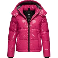 Ragwear Shiny Damen Winterjacke warm aus glänzendem Material mit (Abnehmbarer) Kapuze Roobie YOUMODO Fuchsia Gr. M (38), pink Außenmaterial: 100% Polyester. Innenfutter: 100% Polyester.