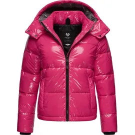 Ragwear Shiny Damen Winterjacke warm aus glänzendem Material mit (Abnehmbarer) Kapuze Roobie YOUMODO Fuchsia Gr. M (38), pink Außenmaterial: 100% Polyester. Innenfutter: 100% Polyester.