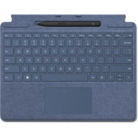 Microsoft Surface Pro Signature Keyboard Saphir, Surface Slim Pen 2 Bundle, DE (8X6-00101)