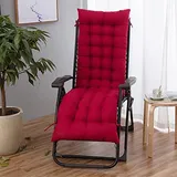 Morbuy Deckchair Auflagen für Gartenliegen, Sonnenliege Kissen Tragbare Garten Innenhof Gepolstertes Bett Relax-Liegestuhl Sitzauflage für Deckchair, Innen, Außen (48x160cm,Burgund)