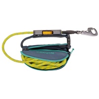 Ruffwear Hitch Hiker Leash, Stowable Portable Strap Lead, Adjustable Hands-Free Waist Worn or Hand Held Long Tether, with Pouch Bag, Camping Hitch-Lock & Crux Clip Brake, Slate Blue