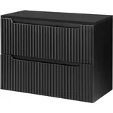 [en.casa] Waschtischunterschrank Skelbolu 80x60x40 cm Schwarz