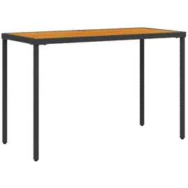vidaXL Gartentisch mit Akazienholz-Platte 115x54x74 cm Poly Rattan