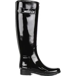 Hunter Damen Womens Refined Tall Gloss Kniehohe Stiefel, schwarz, 39 EU – 39