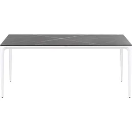 Beliani Sovareto Gartentisch 180 x 90 x 75 cm Schwarz