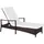 Beliani Rattanliege Sonnenliege 158 x 63 x 96 cm Braun