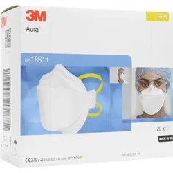 ATEMSCHUTZMASKE 3M 1861+ ohne Ventil Aura FFP1 20 St.
