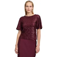 Vera Mont Kurzarmshirt VERA MONT "Damen Pailletten-Bluse mit Flügelärmeln",