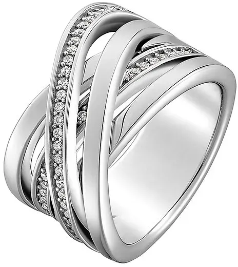 JETTE Damenring WRAPPED 87939324 - silber - 51
