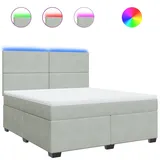 vidaXL Boxspringbett 180 x 200 cm Hellgrau
