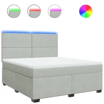 vidaXL Boxspringbett 180 x 200 cm Hellgrau