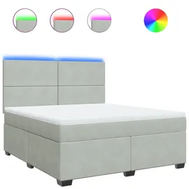 vidaXL Boxspringbett 180 x 200 cm Hellgrau