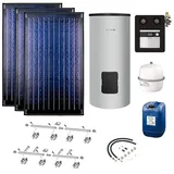 Buderus Logaplus S2 - 3 Kollektoren (7,11m2) SKN4.0-s mit Solarspeicher Logalux SM400 silber 7739618378