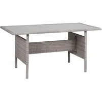 Beliani Gartentisch 145 x 80 x 74 cm Grau