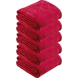 Wohndecke Fleece Wohndecke 5er-Pack "Amarillo", REDBEST, Fleece Uni rot 130 cm x 180 cm