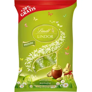 Lindt Schokolade LINDOR Eier Pistazie | 108g | LINDOR Vollmilcheier mit zartschmelzender Pistazien Füllung | Ostereier | Schokoeier