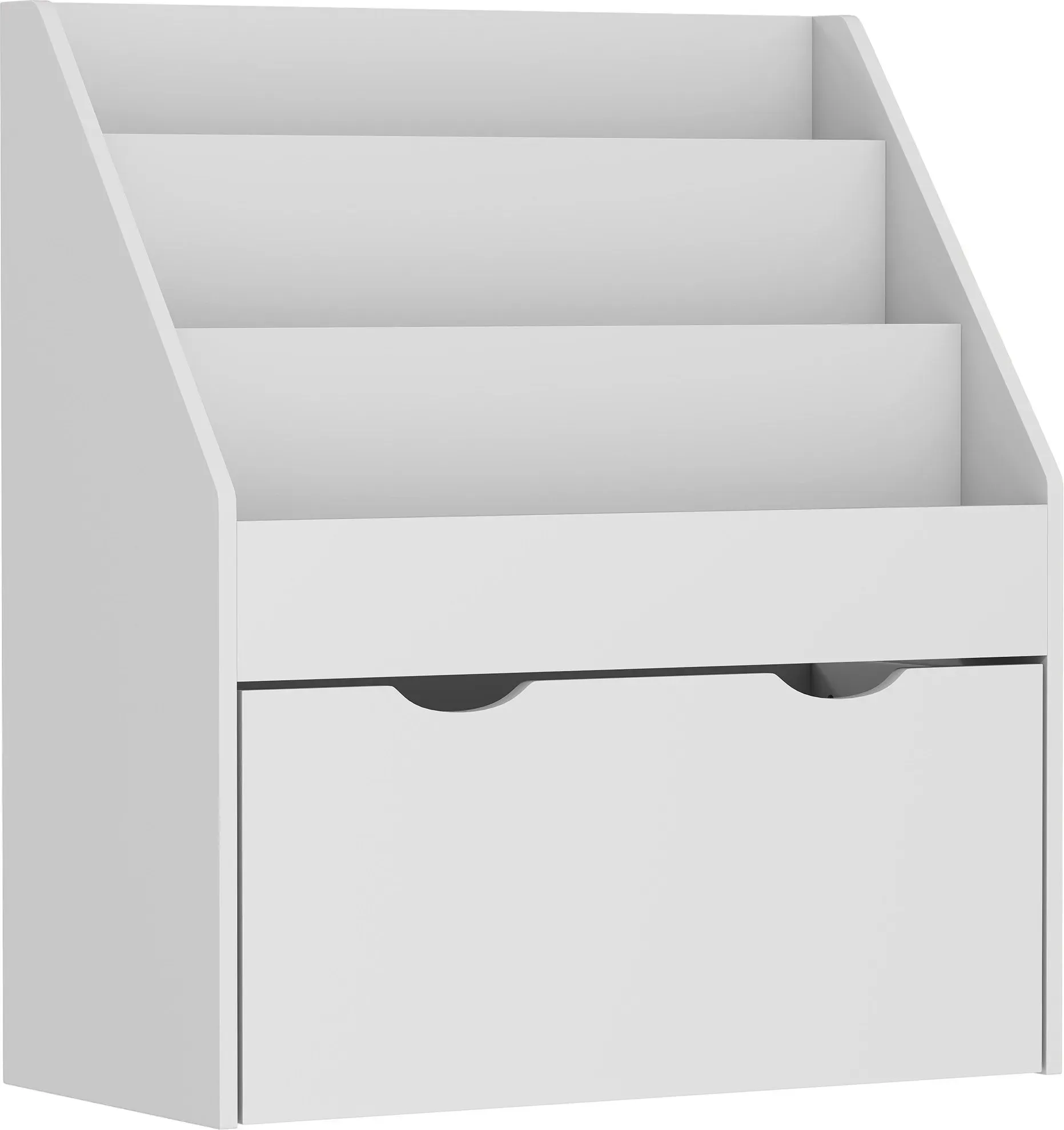 AIYAPLAY Kinderregal zur Aufbewahrung von Büchern und Spielzeug, Multi-Stauraum mit 3 Ablagen und Schublade, 62,5L x 30l x 70H cm, grau   Aosom
