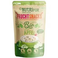 NutriPur gefriergetrocknete Früchte, Bio-Apfelstücke 25 g Früchte