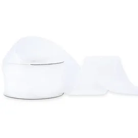 Creativery Geschenkband Chiffon unifarben 38 mm x 25 m Weiß
