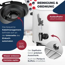 Kesser Einkochautomat 2000W 27L LCD-Display Glühweintopf Heißgetränkeautomat
