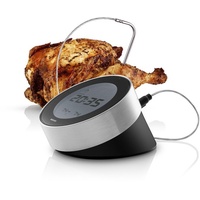 eva solo | Cook 'N Time Bratenthermomet | 3-in-1-Küchenhelfer: digitales Bratenthermometer mit Spieß, Timer und Uhr | Küchenwagen & thermometer