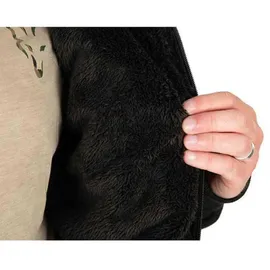 Fox International Collection Sherpa Reißverschlusspullover - Black / Orange - 2XL