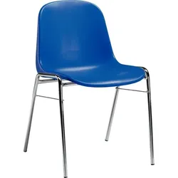 Besucherstuhl mit Chromgestell ergonomische Sitzschale
