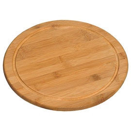 KESPER 58444 Fleischteller Ø 30 cm aus FSC®-zertifiziertem Bambus/Vesperteller/Pizzateller/Holzteller/Schneidebrett