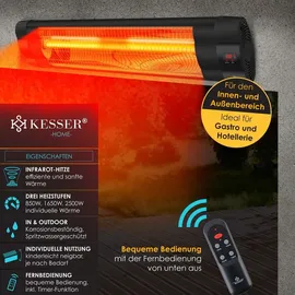 Kesser Infrarotstrahler 2500 Watt inkl. Fernbedienung schwarz