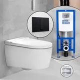 Geberit AquaClean Sela Komplett-SET Dusch-WC mit neeos Vorwandelement, L: 56.5 B: 37.5 weiß matt 146220JT1+16791BM#SET