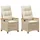 vidaXL Verstellbarer Gartenstuhl 64 x 57,5 x 112 cm beige/creme