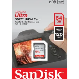 SanDisk Ultra SDHC/SDXC UHS-I U1 120 MB/s 64 GB