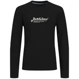 Jack & Jones Junior Langarmshirt JJBEAU TEE LS CREW NECK JNR schwarz 152