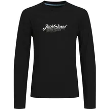 Jack & Jones Junior Langarmshirt JJBEAU TEE LS CREW NECK JNR schwarz 152