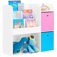 SoBuy Kinder Bücherregal Kinderregal mit 5 Ablagen Spielzeugregal Weiß KMB37-F