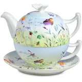 TeaLogic Tea for One Teeservice - Set PAPILLON - Bone China Porzellan