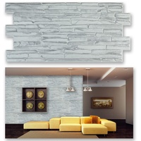 Grace Baltic - 3D-Wandpaneele für Innenwanddekoration, nicht klebend, dünn und elastisch, PVC-Kunst Quartzite (18 stück / 8.82 m2)