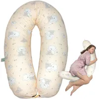 sei Design XXL Stillkissen 190x30 mit Musselin-Bezug ergonomisch, Schwangerschaftskissen Seitenschläferkissen Komfortkissen für Erwachsene, Stillkissenbezug aus 100% Bio-Baumwolle
