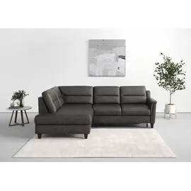 sit&more Ecksofa SIT & MORE "Farö L-Form", grau (anthrazit), B:251cm H:90cm T:187cm, Sofas, Ecksofa, inklusive Federkern, wahlweise mit Bettfunktion und Bettkasten