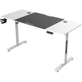 [pro.tec]® Höhenverstellbarer Tisch Stryn 140x60cm weiß