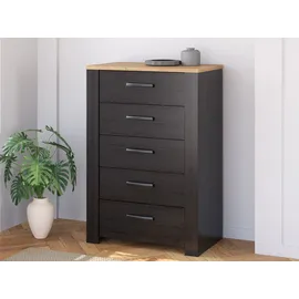 Forte Kommode Bohol 101,4 x 87 x 42 cm Schwarz
